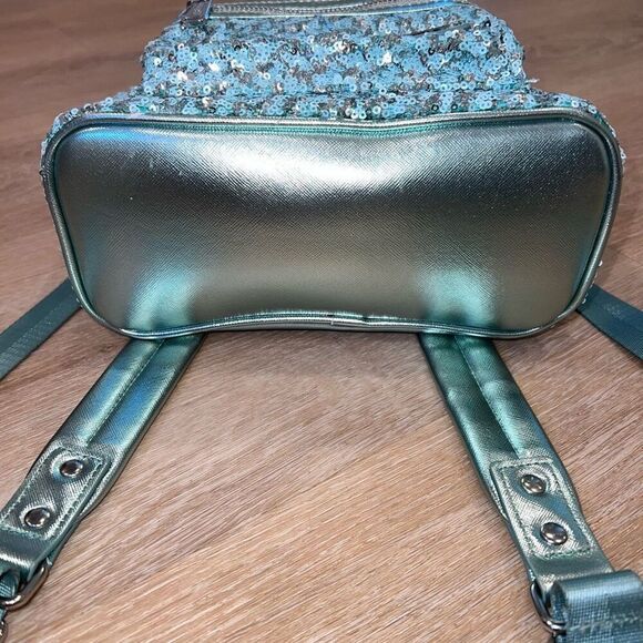Loungefly Disney Parks Arendelle Aqua Frozen Minnie Ears Backpack Rare Retired - Picture 6 of 16